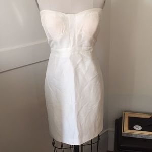 J crew white strapless dress